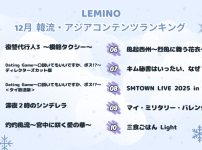 Leminoで2025年12月に視聴されている人気の韓流・アジアコンテンツTOP10