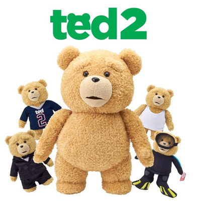 『テッド2』"等身大"しゃべるテッドぬいぐるみが新バージョンになって登場！
