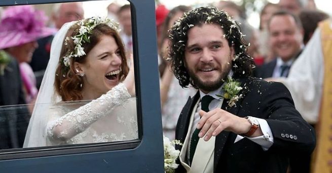 『ゲーム・オブ・スローンズ』キット・ハリントン＆ローズ・レスリーが結婚！幸せなそうな姿を写真でレポート