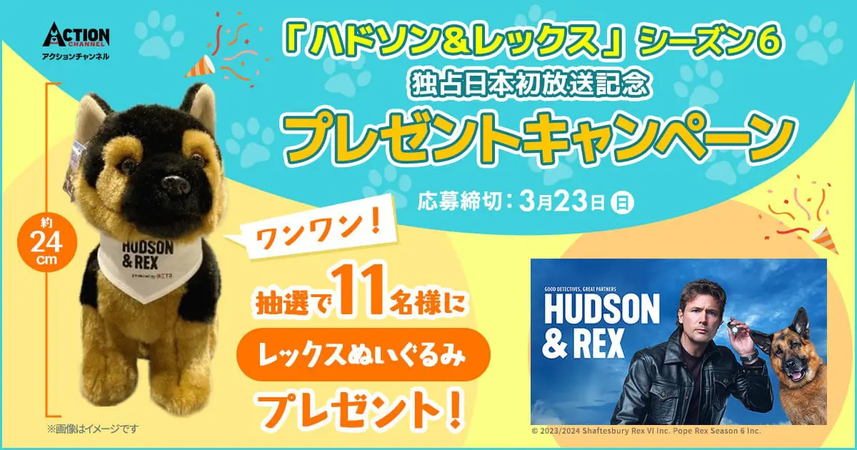 今春のアクションチャンネルは「レックス」シリーズ大集合！プレゼント